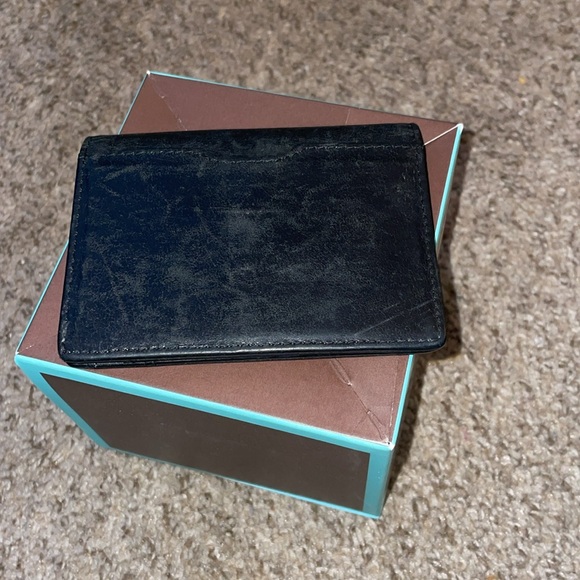 Serman Brands Slim Wallet 3x 4•  • Soft Leather • Black Noire - Picture 3 of 9